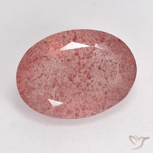 7.38ct Naturale Rosa medio Quarzo Fragola, Ovale, Traslucido