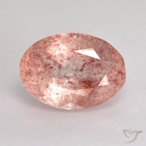 4.27ct Naturale Rosa medio-chiaro Quarzo Fragola, Ovale, Traslucido