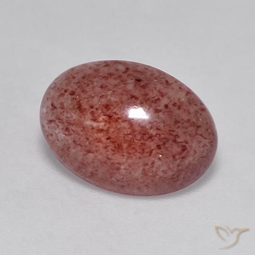 Quarzo fragola Rosa medio naturale da 4.09 ct, Ovale, Traslucido