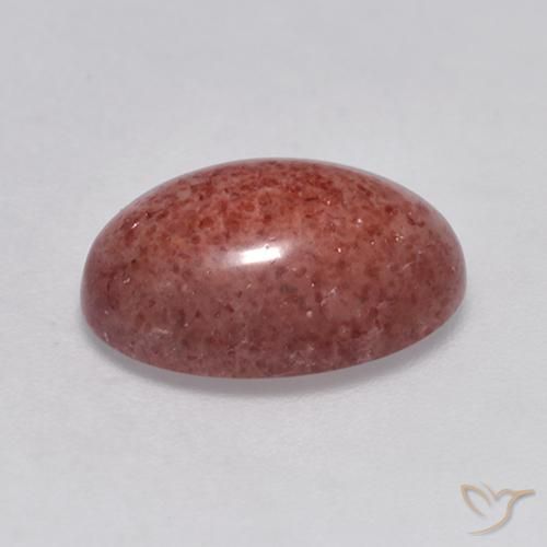 Quarzo fragola Rosa medio naturale da 4.09 ct, Ovale, Traslucido