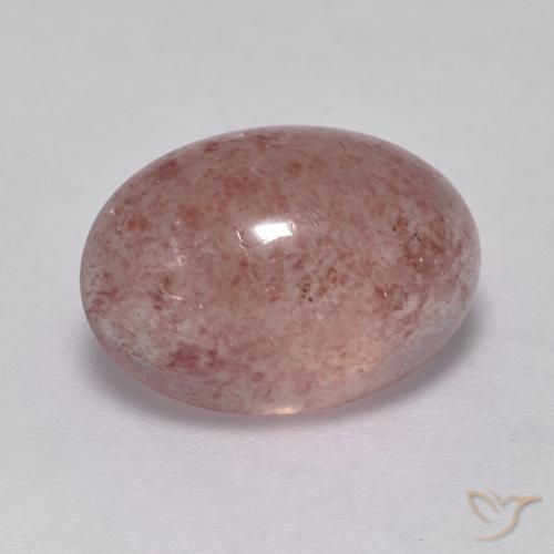4.54ct Naturale Rosa terroso Quarzo Fragola, Ovale, Traslucido