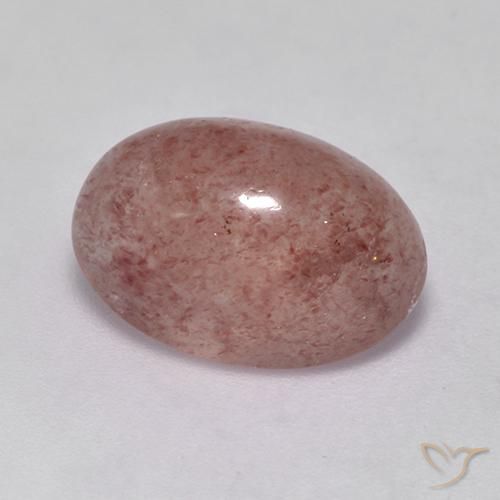 Quarzo fragola Rosa terroso naturale da 4.54 ct, Ovale, Traslucido