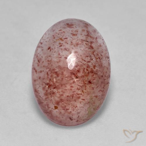 Quarzo fragola Rosa rosa naturale da 4.55 ct, Ovale, Traslucido