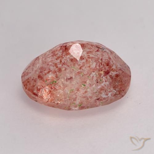 Quarzo fragola Rosa medio naturale da 1.88 ct, Ovale, Traslucido