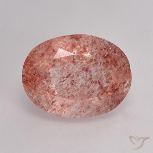 1.94ct Naturale Rosa rosa Quarzo Fragola, Ovale, Traslucido