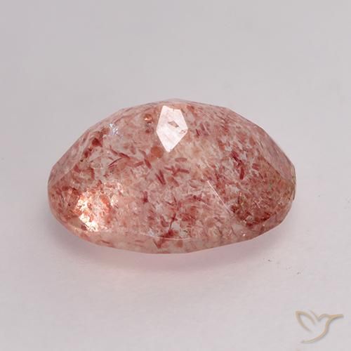Quarzo fragola Rosa rosa naturale da 1.94 ct, Ovale, Traslucido