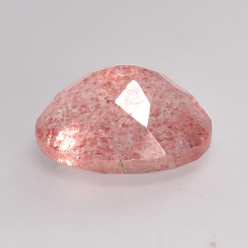 Quarzo fragola Rosa terroso naturale da 1.98 ct, Taglio ovale, Traslucido
