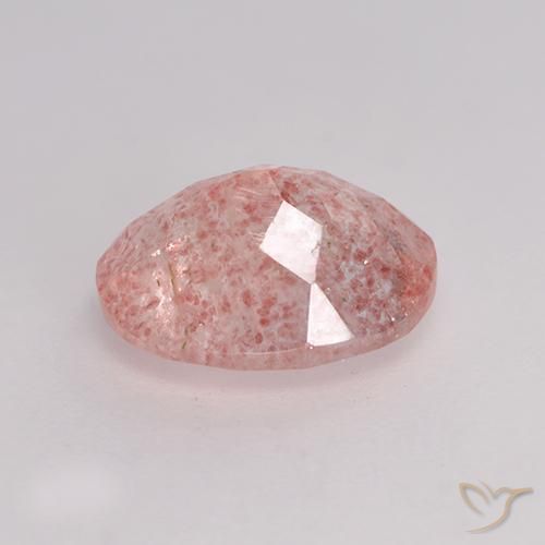 Quarzo fragola Rosa medio naturale da 1.62 ct, Ovale, Traslucido