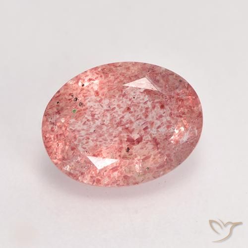 1.79ct Naturale Rosa medio-chiaro Quarzo Fragola, Ovale, Traslucido