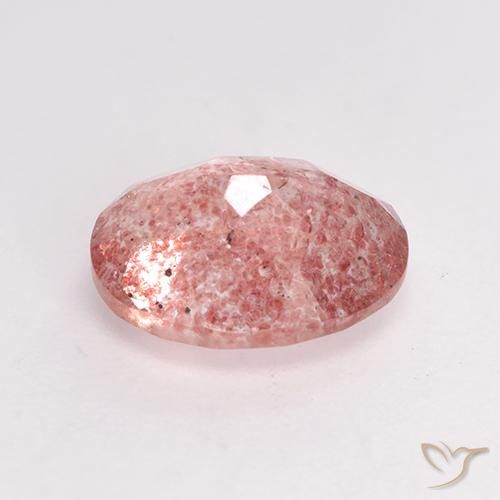 Quarzo fragola Rosa medio-chiaro naturale da 1.79 ct, Ovale, Traslucido