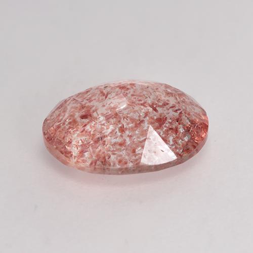 Quarzo fragola Rosa medio naturale da 1.68 ct, Taglio ovale, Traslucido
