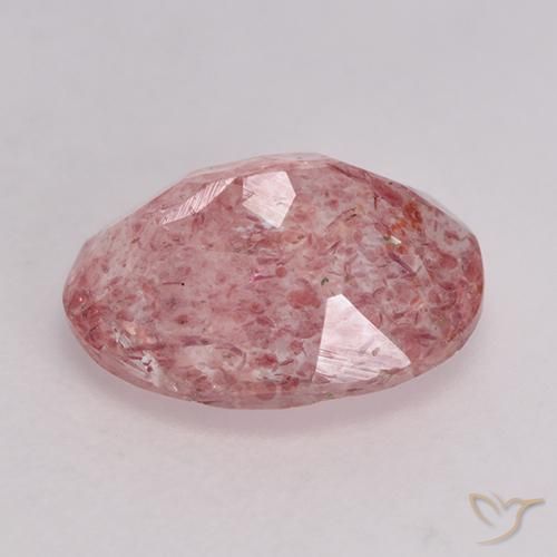 Quarzo fragola Rosa intenso naturale da 1.51 ct, Ovale, Traslucido