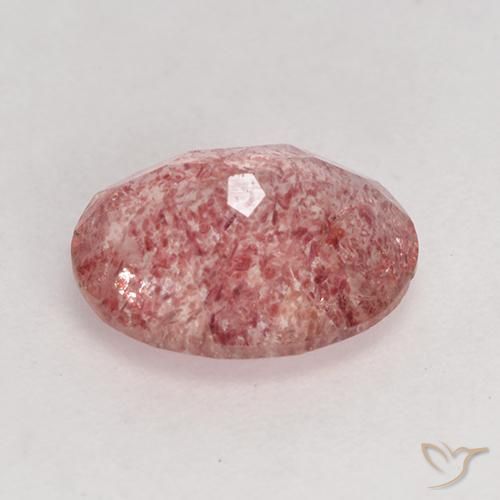 Quarzo fragola Rosa medio naturale da 1.59 ct, Ovale, Traslucido