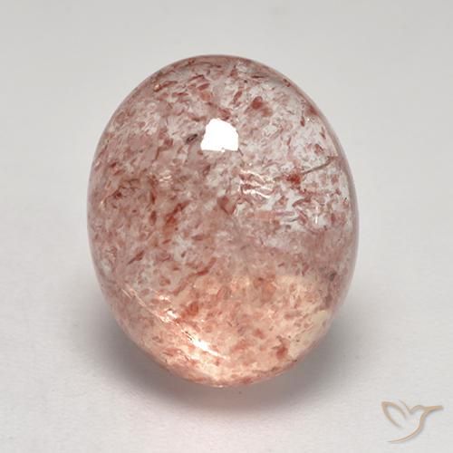 7.39ct Naturale Rosa medio-chiaro Quarzo Fragola, Ovale, Trasparente