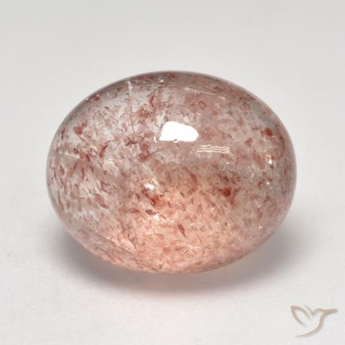 Quarzo fragola Rosa medio-chiaro naturale da 7.39 ct, Ovale, Trasparente
