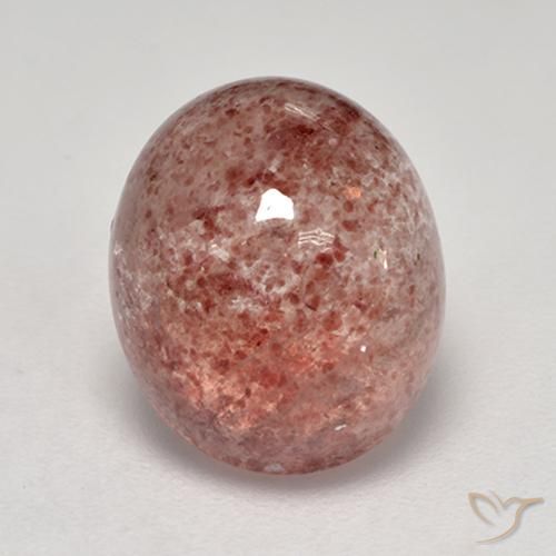 5.89ct Naturale Rosa rossastra Quarzo Fragola, Ovale, Traslucido