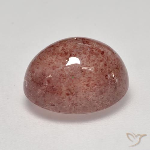 Quarzo fragola Rosa rossastra naturale da 5.89 ct, Ovale, Traslucido