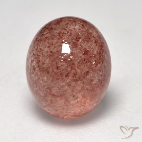 4.95ct Naturale rosa lampone Quarzo Fragola, Ovale, Traslucido