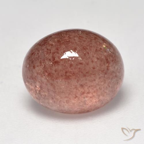 Quarzo fragola rosa lampone naturale da 4.95 ct, Ovale, Traslucido