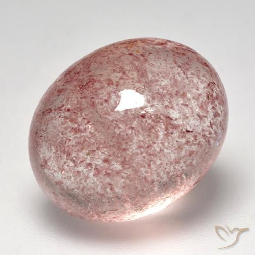 12.58ct Naturale Rosa chiaro Quarzo Fragola, Ovale, Trasparente