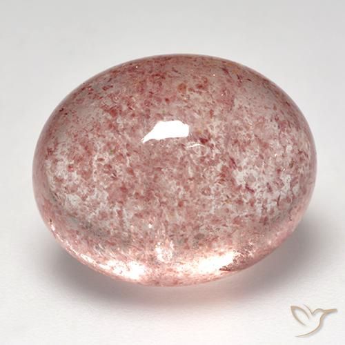 Quarzo fragola Rosa chiaro naturale da 12.58 ct, Ovale, Trasparente