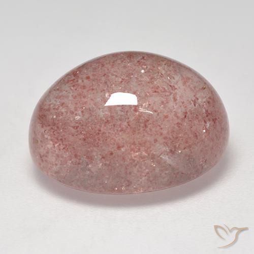 Quarzo fragola Rosa chiaro naturale da 12.58 ct, Ovale, Trasparente