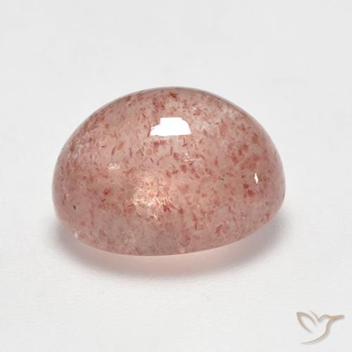 Quarzo fragola Rosa terroso naturale da 5.76 ct, Ovale, Traslucido