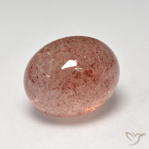 Quarzo fragola rosso indiano naturale da 6.70 ct, Ovale, Traslucido