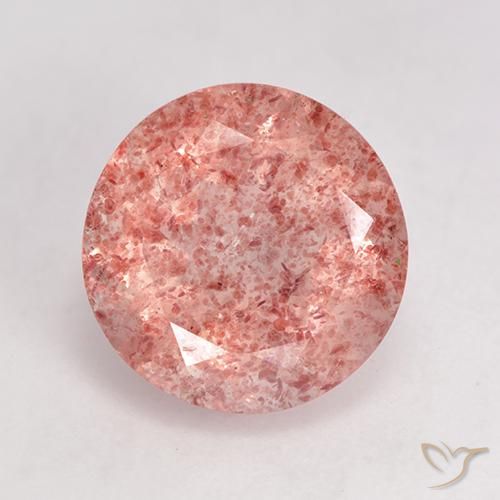 3.47ct Naturale Rosa chiaro Quarzo Fragola, Rotondo, Traslucido