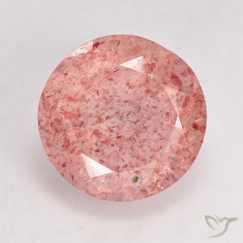 3.61ct Naturale Rosa chiaro Quarzo Fragola, Rotondo, Traslucido