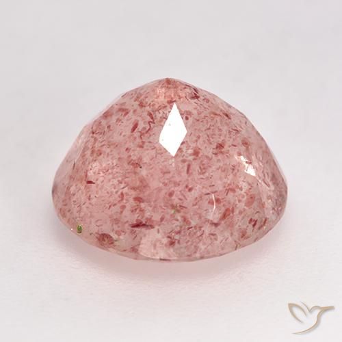 Quarzo fragola Rosa chiaro naturale da 3.61 ct, Rotondo, Traslucido