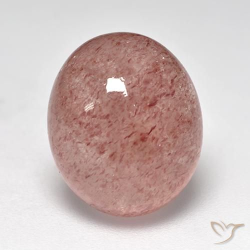 7.58ct Naturale Rosa medio-chiaro Quarzo Fragola, Ovale, Traslucido