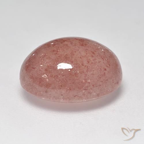 Quarzo fragola Rosa medio-chiaro naturale da 7.58 ct, Ovale, Traslucido