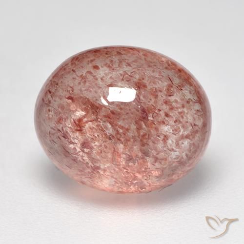 Quarzo fragola Rosa rosa naturale da 3.85 ct, Ovale, Traslucido