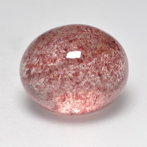 Quarzo fragola Rosa rosa naturale da 6.97 ct, Taglio ovale, Traslucido