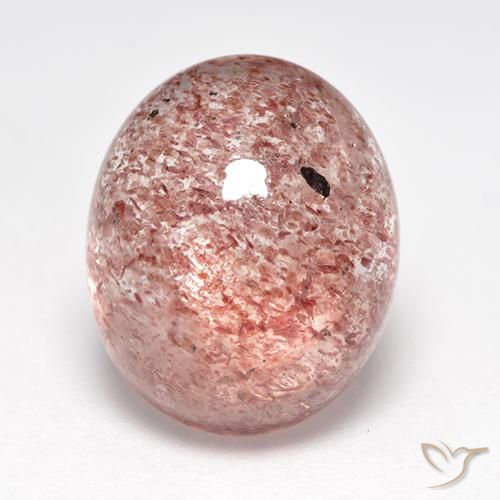 7.14ct Naturale rosa lampone Quarzo Fragola, Ovale, Traslucido