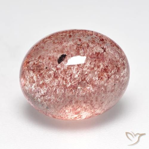 Quarzo fragola rosa lampone naturale da 7.14 ct, Ovale, Traslucido
