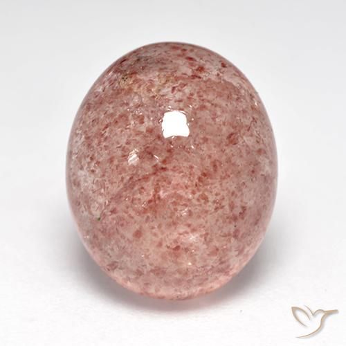7.11ct Naturale Rosa medio-chiaro Quarzo Fragola, Ovale, Traslucido