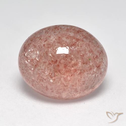 Quarzo fragola Rosa chiaro naturale da 5.78 ct, Ovale, Traslucido