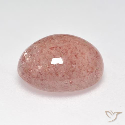 Quarzo fragola Rosa chiaro naturale da 5.78 ct, Ovale, Traslucido