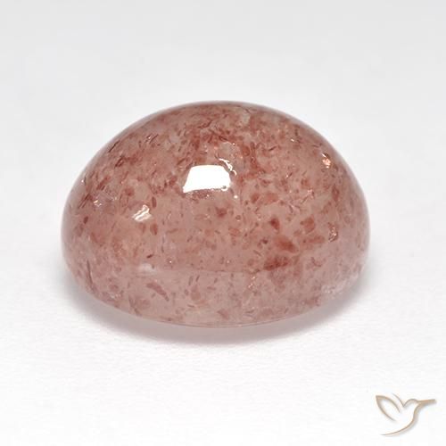 Quarzo fragola Rosa chiaro naturale da 7.15 ct, Ovale, Traslucido