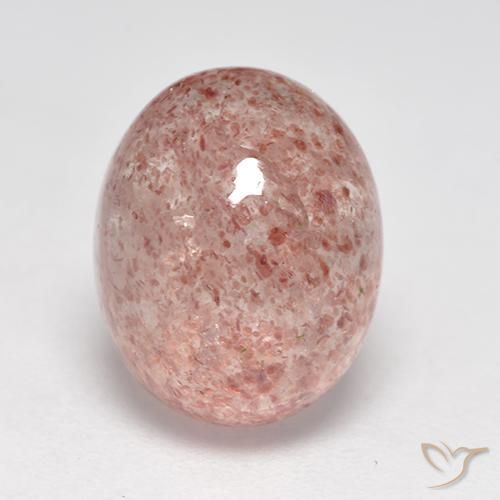 3.90ct Naturale Rosa terroso Quarzo Fragola, Ovale, Traslucido
