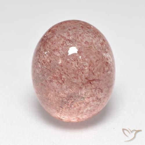 Quarzo fragola Rosa medio naturale da 6.09 ct, Taglio ovale, Traslucido