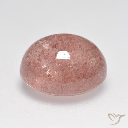 Quarzo fragola Rosa medio naturale da 6.09 ct, Taglio ovale, Traslucido