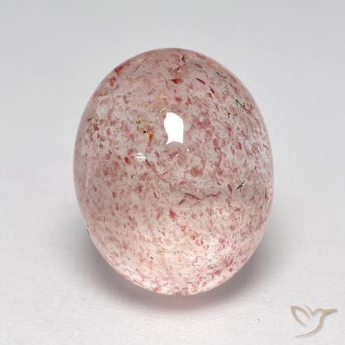 4.81ct Naturale rosa fenicottero Quarzo Fragola, Ovale, Trasparente