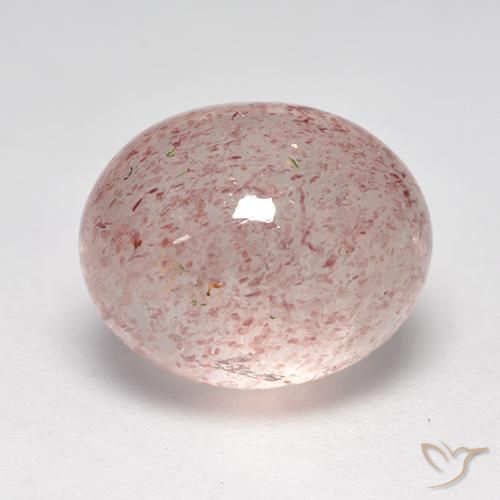 Quarzo fragola rosa fenicottero naturale da 4.81 ct, Ovale, Trasparente