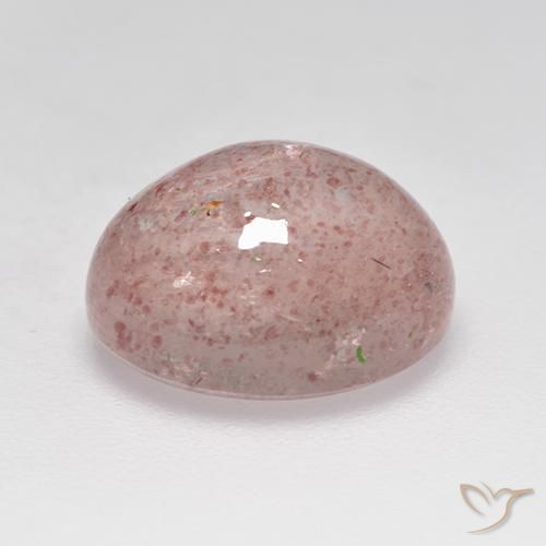 Quarzo fragola rosa fenicottero naturale da 4.81 ct, Ovale, Trasparente