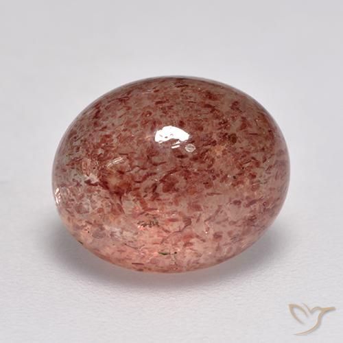 Quarzo fragola Rosa medio naturale da 3.82 ct, Ovale, Traslucido