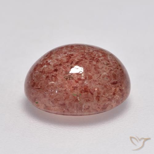 Quarzo fragola Rosa medio naturale da 3.82 ct, Ovale, Traslucido