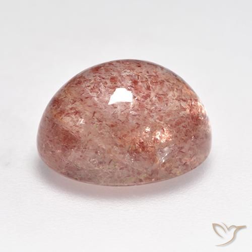 Quarzo Fragola Rosa medio-chiaro naturale da 5.28 ct, Ovale, Traslucido